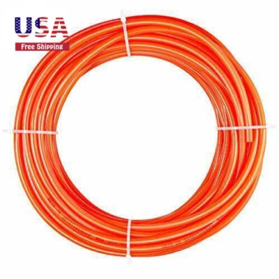 SASHOW 12mm x 8mm Pneumatic Air Line Tube PU Air Hose Fluid Air Brake 16.4ft Orange