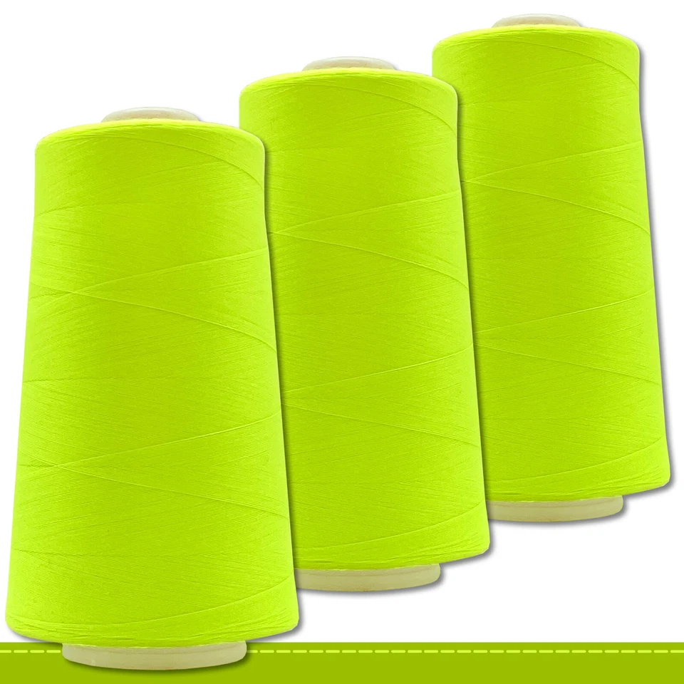 Fil à Coudre Surjet 3x 100 G 5000 Y (4572 M) Force 50/2 (140) Jaune Fluo 229 - Photo 1/1