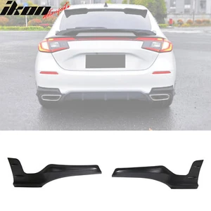 Fits 22-26 Honda Civic Hatchback Mugen Rear Bumper Lip Corner Apron Matte Black - Picture 1 of 9