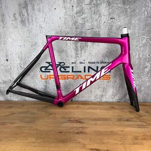 Mint! 2023 Time Alpe D'Huez 21 Large (57cm) Pink Disc Frameset Brilliant Pink 22 - Picture 1 of 13