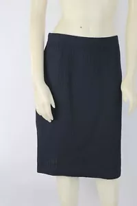 Falda lápiz vintage St. John by Marie gris azul marino acanalada tejida talla 10 - Imagen 1 de 8