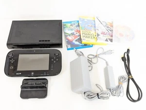 Z199 Nintendo Wii U Black set 32GB Console JAPANESE VER. WUP-101 Working SET - Picture 1 of 15