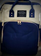 3 In 1 Living Traveling Share Fr Yours Nice to Meet You Navy/Tan Diaper Backpack