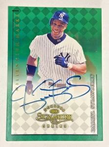 1998 DONRUSS SIGNATURE SERIES MLLENNIUM MARKS DARRYL STRAWBERRY 0215/1000 - Picture 1 of 2