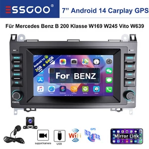 7" Autoradio CarPlay Android 14 GPS Für Mercedes Benz A/B Klasse Viano Vito W639 - Bild 1 von 18