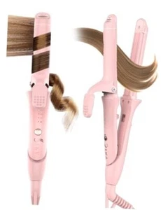 Travel Curling Iron,Dual Voltage (100-240V) Curling Iron 1 inch,2 in 1 Hair - Picture 1 of 7