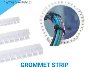 Flexible Grommet Strip White Panel Edging Protect Cable Electrical Run Serrated - Picture 1 of 1
