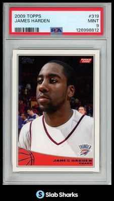2009 TOPPS #319 JAMES HARDEN RC ROOKIE PSA 9 - Image 1 of 4