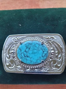 Hebilla de cinturón Rockmount Ranch Wear tono plateado - Imagen 1 de 4