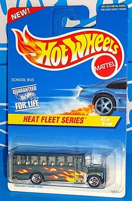 Autobús escolar Hot Wheels 1997 Heat Fleet Series #538 verde MTFLK con 5 SP Malasia Foto 1 de 2