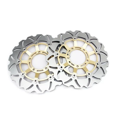 Pair Front Brake Rotors For Triumph Daytona 675 2006-2012 Street Triple R 08-12 - Image 1 of 4