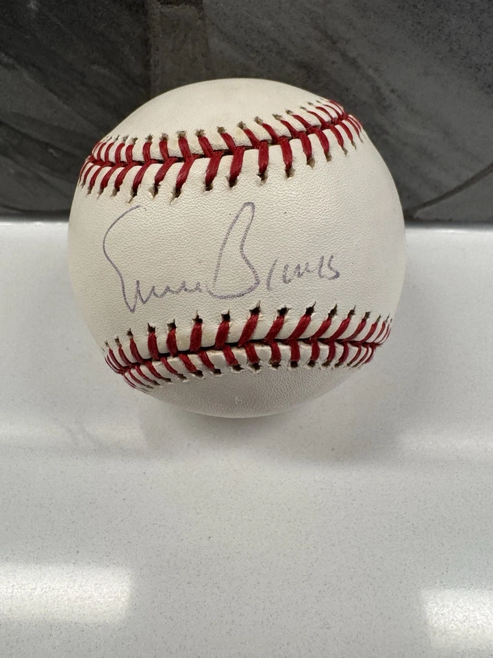 Ernie Banks Firmado Rawlings Oficial MLB Béisbol con Caja - Leyenda de los Cachorros de la Corte Foto 1 de 4