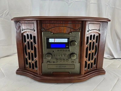 Innovative Technology ITRR-501 Wooden Music Center Recordable CD Turtable Tape - Image 1 of 4
