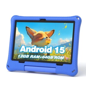 Kids Tablet, 10.1 Inch Android 15 Tablet for Kids, 12GB+64GB, Octa-Core, 6000... - Bild 1 von 7
