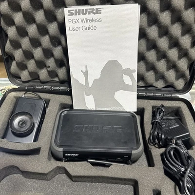 Shure PGX4 Wireless Receiver and PGX1 Transmitter with Case, No Mic - Image 1 of 4