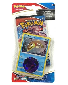 Pokemon TCG Sword & Shield Battle Styles Arrokuda Promo Pack Booster Coin Sealed - Picture 1 of 3