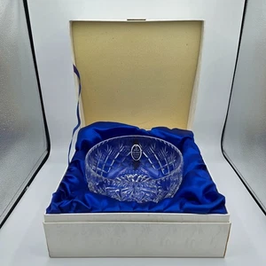 Royal Doulton Lead Crystal Fruit Bowl 7.5" Queen Mother Raffle Prize 1988 VGC - Picture 1 of 19