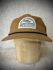 Culture Brewing Co Southern California Hat Brist Mfg Snapback Cap Tan New - Picture 1 of 6