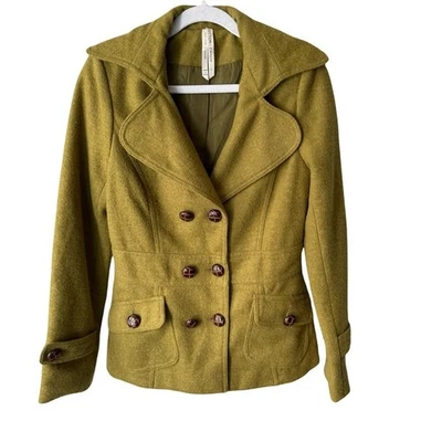 Abrigo Cotton Candy Y2K Chartreuse Doble Pecho A Medida Guisante Talla S Otoño Foto 1 de 4