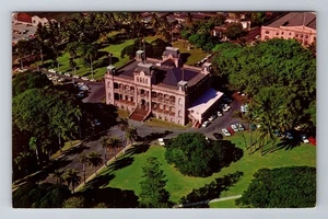 HI-Hawaii, Palacio Iolani, Postal de recuerdo antigua, vintage - Imagen 1 de 2