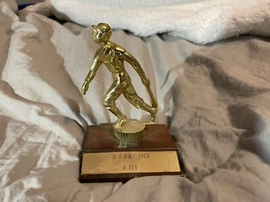Vintage 1973 Baseball Trophy Rockaway New Jersey NJ 3.5" x 5.5" 1970's - Picture 1 of 5