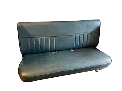 OEM Chevrolet 1970s 1980s C10 C20 C30 Blue Front Bench Seat Great Condition - Image 1 of 2