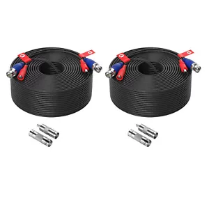 ZOSI 2PCS 150FT 45M CCTV Camera DVR Video DC Power Surveillance BNC RCA Cable - Picture 1 of 7