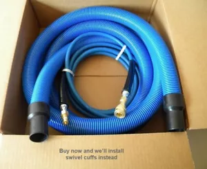 15ft carpet cleaning extractor vacuum and solution hoses with swivel cuffs