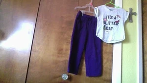 FLEECE PANTS WITH POCKETS 4T Circo & Oshkosh Glitter Day T-Shirt SO CUTE! - Picture 1 of 18