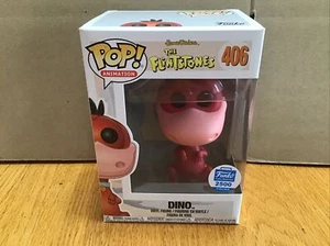 FUNKO POP THE FLINTSTONES DINO #406 RED WITH  PROTECTOR RARE - Picture 1 of 7