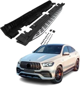 Side Steps Fit for Benz New GLE 53 63 S Coupe 2021 2022 Running Board Nerf Bar - Picture 1 of 6