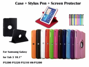 Rotation PU Leather Case Cover for Samsung Galaxy Tab 3 10.1" P5200,P5220 - Picture 1 of 6