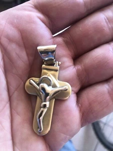 Gold Kreuz Massive 750 18k 12 Gramm Alt Gold Gebraucht !! Sieht Bild - Bild 1 von 5
