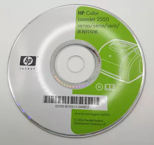 HP Color LaaserJet 2550 Series Printer Software Drivers CD Rom PC 2004 Disc - Picture 1 of 2