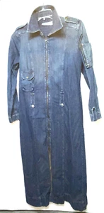 Newport News Jeanology Collection Women's Jean Duster Long Coat Size 14 Blue B*O - Picture 1 of 7