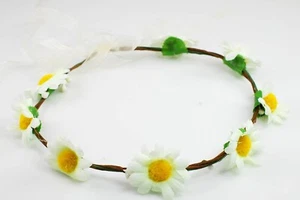 Girl Flower Leaf hair headband Tiara Wreath- CR1059 - Picture 1 of 1