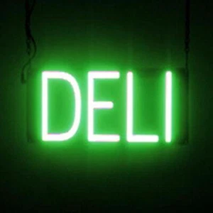 SpellBrite DELI Sign | Neon Deli Sign Look, LED Light | 13.4" x 6.3" - Picture 1 of 11