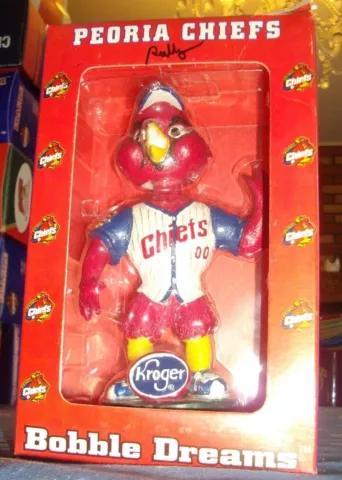Midwest League Peoria Chiefs SGA NIB 2002 RALLY REDBIRD Logo Baseball Bobblehead Cover
