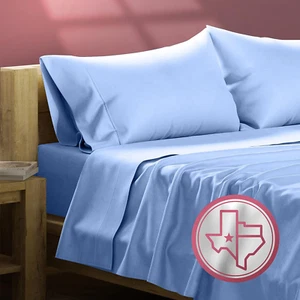 Egyptian Cotton Queen Sheet Set - 800 TC 4 PC Deep Blue Queen Bedsheet for Queen - Picture 1 of 9
