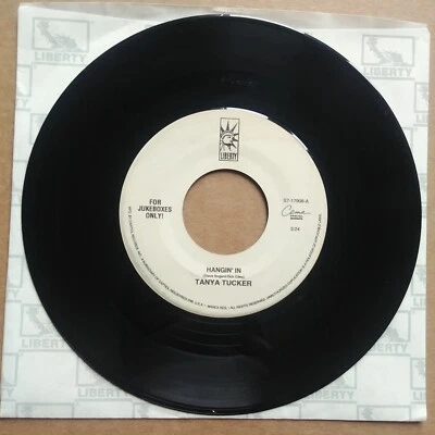 TANYA TUCKER Hangin In 45 7" COUNTRY Vinyl Record Liberty Records 1994 - Image 1 of 2