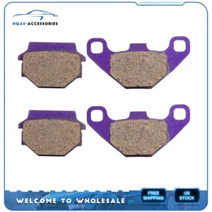 Front/Rear Brake Pads For Kawasaki KLR250 KX250 KX125 KLR650 Carbon Fiber - Picture 1 of 8