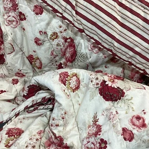 VTG Waverly Garden Room Norfolk Rose Comforter Twin Size 62 X 88 Reversible - Picture 1 of 8