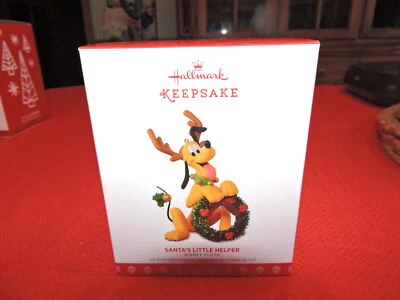 Hallmark Disney 2017 Papai Noel Pequeno Ajudante Pluto Quantidade Limitada Novo Nunca Usado - Imagem 1 de 4