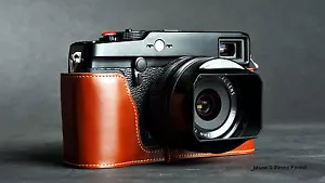 Funda protectora de cuero real vintage hecha a mano para FUJIFILM X-Pro1 - Imagen 1 de 9