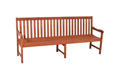 MERXX Gartenbank Parkbank Holzbank Gartenmöbel Bank SANTOS 4-sitzer, Eukalyputs 200cm