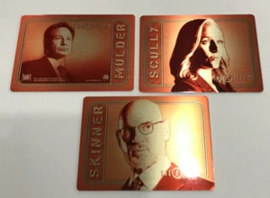THE X-FILES SEASON 10 & 11 TRADING CARD BOX EXCLUSIVE 3-BRONZE METAL SET B1-B3 - Picture 1 of 6
