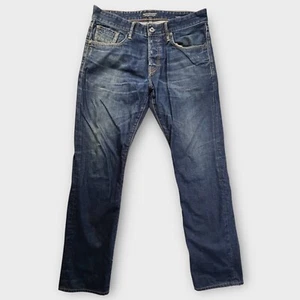Raro jeans uomo Scotch & Soda Snatch 33x32 CAMPIONE etichetta lavaggio scuro invecchiato - Foto 1 di 20