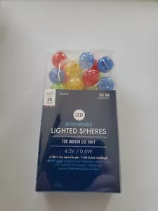 Hobby Lobby LED Battery Operated 20 Lighted Spheres Multicolored NIB - Picture 1 of 8