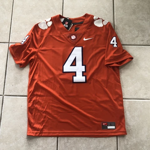 Nike Clemson Football Jersey Mens L Watson 4 Tigers Orange Authentic $135 Retail Cover
