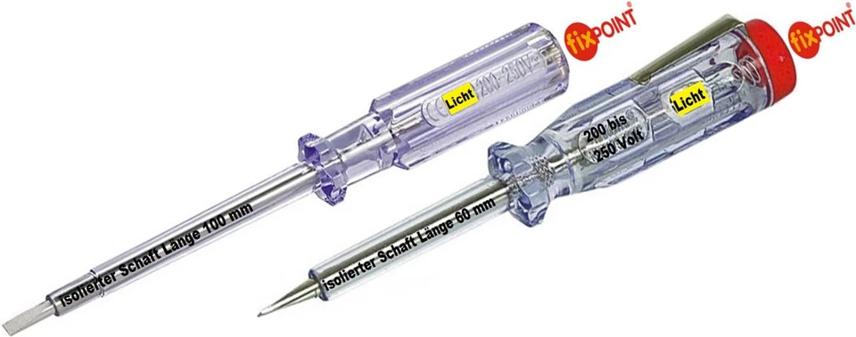 60 / 100 mm Spannungsprüfer 220V -250 V Volt Phasenprüfer Stromprüfer Tester NEU - Bild 1 von 1